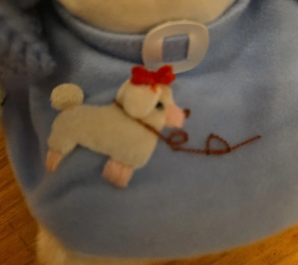 Blue Plush Bunny Doll with Knit Cardigan and Skirt - Unipak